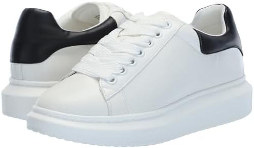 Steve Madden Black & White Gaines Platform Sneaker Size 7